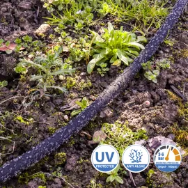 Set Tubo Poroso Per Irrigazione A Goccia 50 M, Tubo Gocciolante Da Giardino Per Prati,Patii - Foto 5